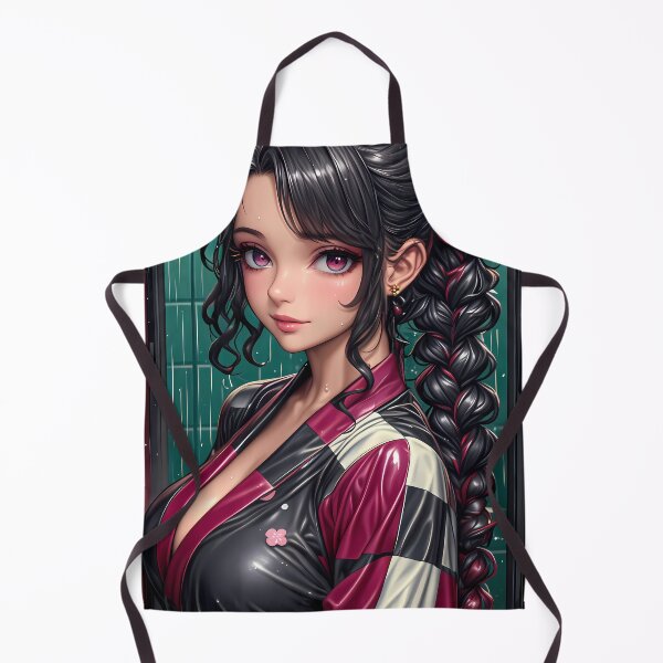 Item preview, Nezuko Kamado Demon Slayer Anime Girl Waifu in Wet Outfit Bathroom Scene designed and sold by gamalruginaq.