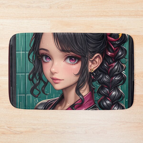 Item preview, Nezuko Kamado Demon Slayer Anime Girl Waifu in Wet Outfit Bathroom Scene designed and sold by gamalruginaq.
