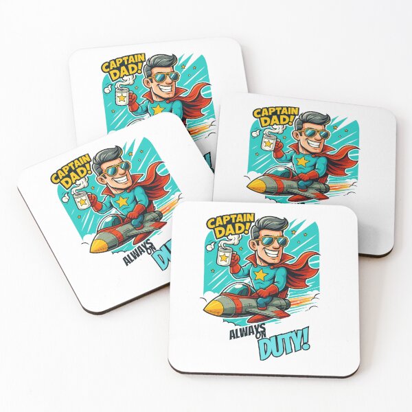 Item preview, Captain Dad on Duty – Funny Superhero Jet Illustration designed and sold by JenniferCreaArte .