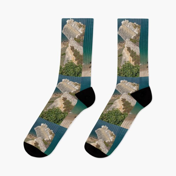 Item preview, Cliff Rocks Atlantic Ocean Below Nazaré Portugal designed and sold by PsychoAlien.com.
