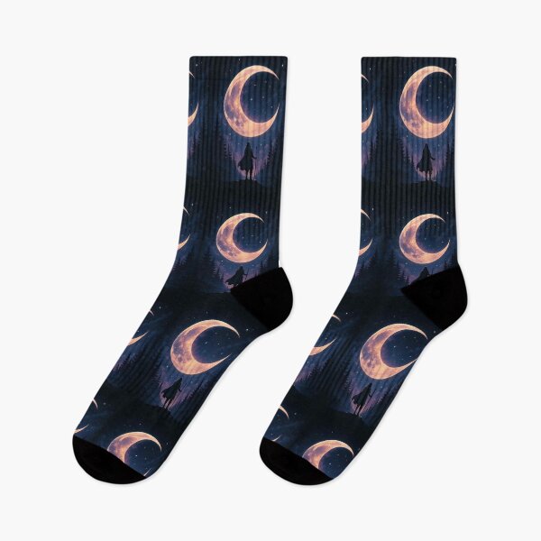 Item preview, Lone Wanderer Under Magical Crescent Moon designed and sold by Amr Siam.
