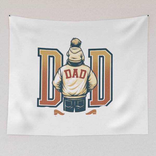 Item preview, Best Dad Ever – Retro Father and Child Jacket Art designed and sold by JenniferCreaArte .