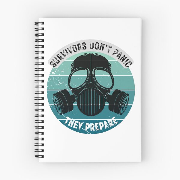 Item preview, Survivors Don’t Panic – Gas Mask Survival Quote Design designed and sold by FG-Brandworks.