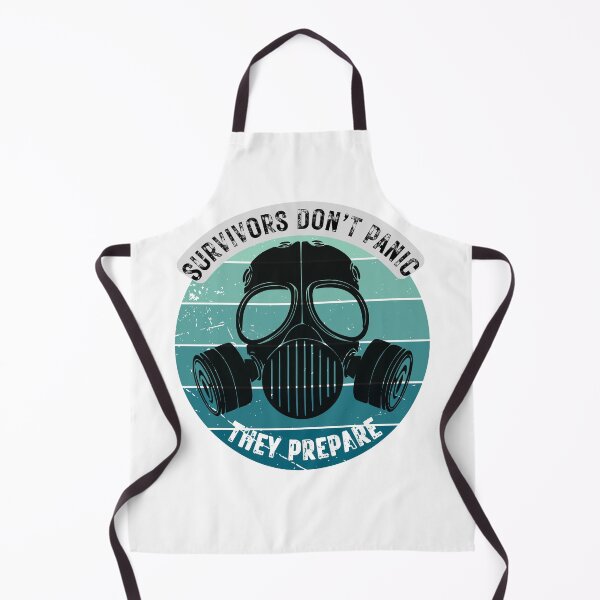 Item preview, Survivors Don’t Panic – Gas Mask Survival Quote Design designed and sold by FG-Brandworks.