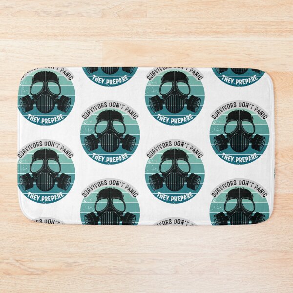 Item preview, Survivors Don’t Panic – Gas Mask Survival Quote Design designed and sold by FG-Brandworks.