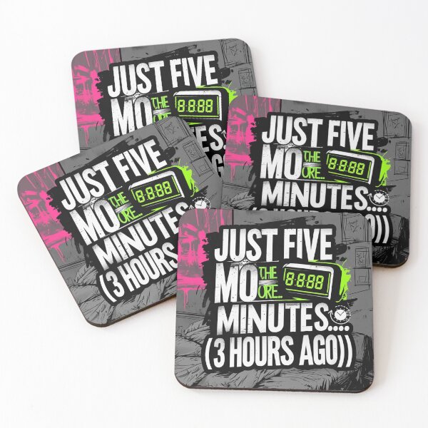 Item preview, Just Five More Minutes (3 Hours Ago) – Funny Sleep Quote Design designed and sold by Irene Catchmind.