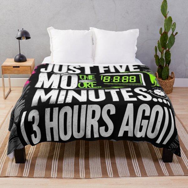 Item preview, Just Five More Minutes (3 Hours Ago) – Funny Sleep Quote Design designed and sold by Irene Catchmind.