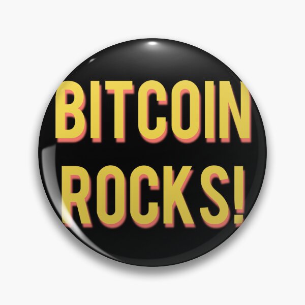 Item preview, Bitcoin Rocks! Yellow on black designed and sold by dianekamikaze.