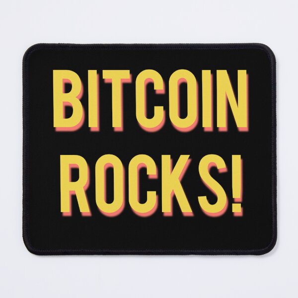 Item preview, Bitcoin Rocks! Yellow on black designed and sold by dianekamikaze.