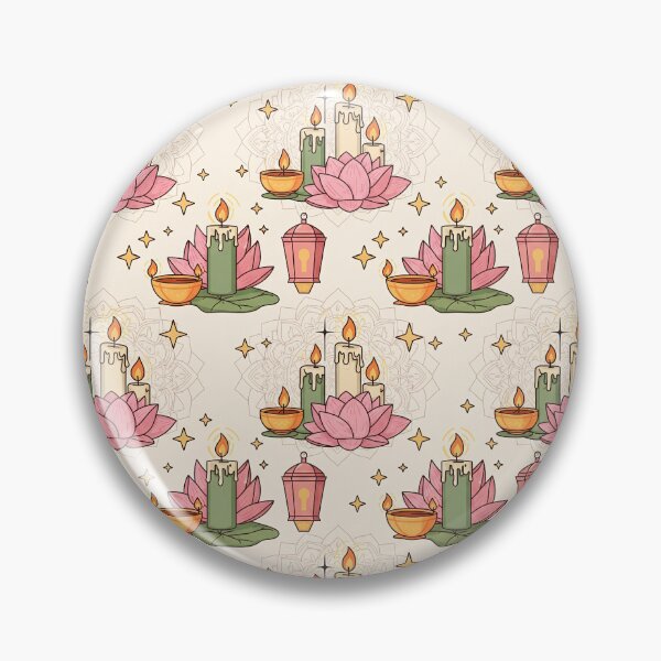 Item preview, Vesak Buddha Lotus Candle Pattern designed and sold by tretyakov.