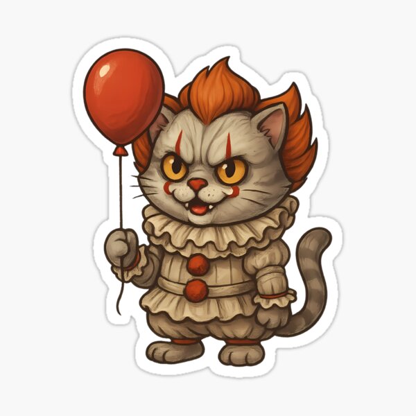 Item preview, Killer Klown Kitten designed and sold by GlitchBaby.