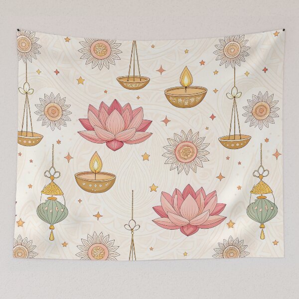 Item preview, Vesak Buddha Lotus Diya Pattern designed and sold by tretyakov.
