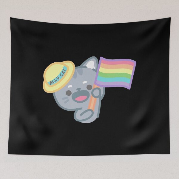 Item preview, Pride Ally Cat - Rainbow Cat, LGBTQ, Love Is Love, LGBT Ally designed and sold by SenanDan.