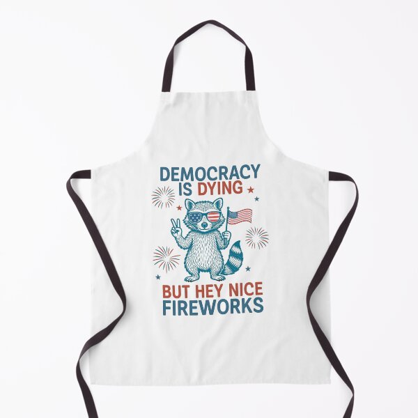 Item preview, Protest Shirt for 4th of July, Political, Funny Raccoon, Democracy is Dying, Independence Day Patriotic designed and sold by SenanDan.