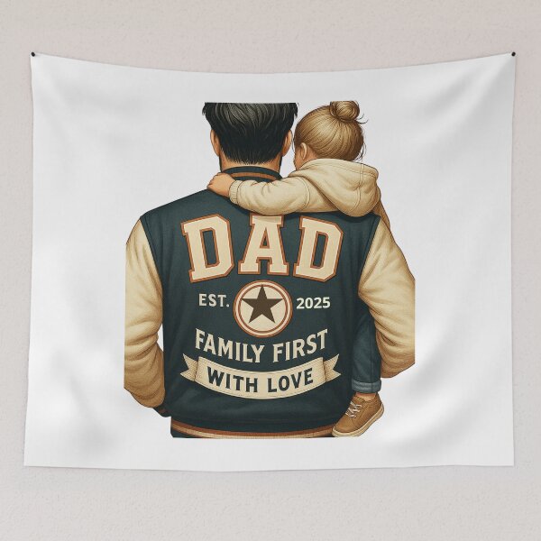 Item preview, Family First Dad Jacket – Retro Style Father's Day Art designed and sold by JenniferCreaArte .