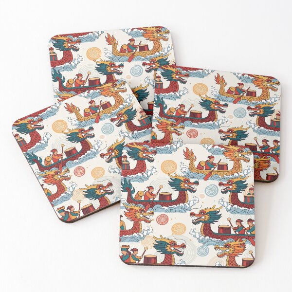 Item preview, Vibrant Dragon Boat Race Pattern designed and sold by tretyakov.