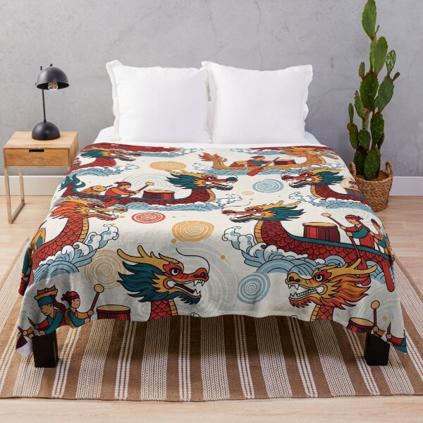 Item preview, Vibrant Dragon Boat Race Pattern designed and sold by tretyakov.
