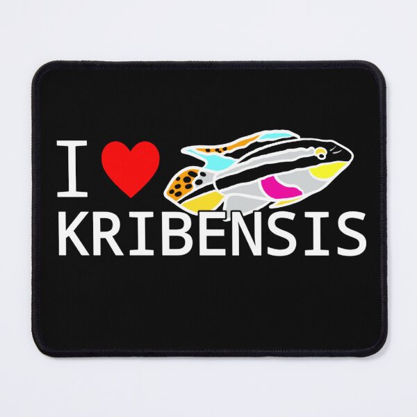 Item preview, I Love Kribensis Cichlids Aquarium Fish Tank Lovers Art  designed and sold by Aquarium Eclipse.