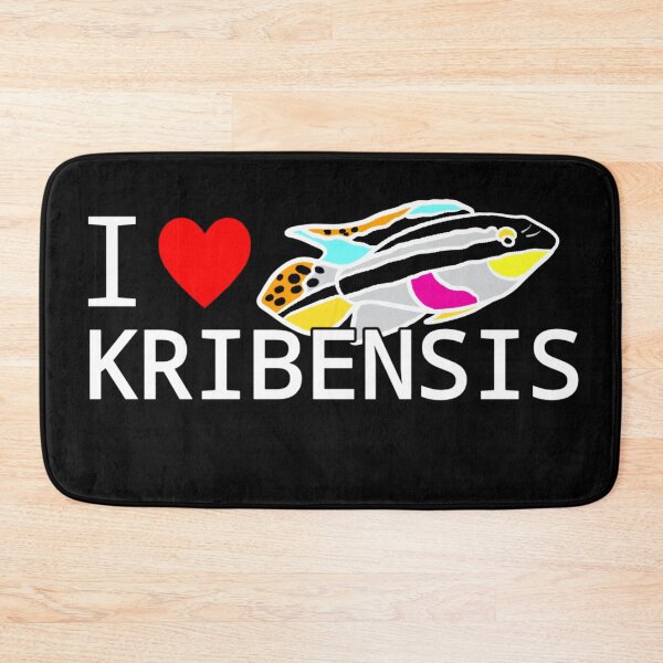 Item preview, I Love Kribensis Cichlids Aquarium Fish Tank Lovers Art  designed and sold by Aquarium Eclipse.