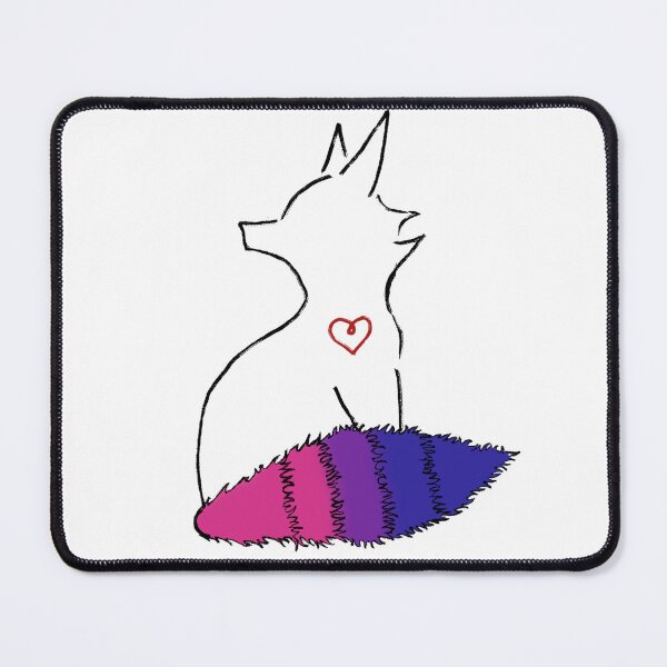 Item preview, Demure Bi Pride Fox designed and sold by Sorolenti Art.