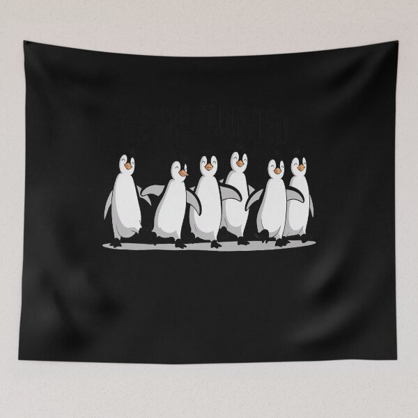 Item preview, We Are Tariffied Shirt, Political Penguin Shirt, Funny Protest designed and sold by Nekusa.