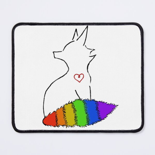 Item preview, Demure Gay Pride Fox designed and sold by Sorolenti Art.