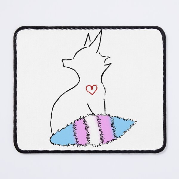 Item preview, Demure Trans Pride Fox designed and sold by Sorolenti Art.
