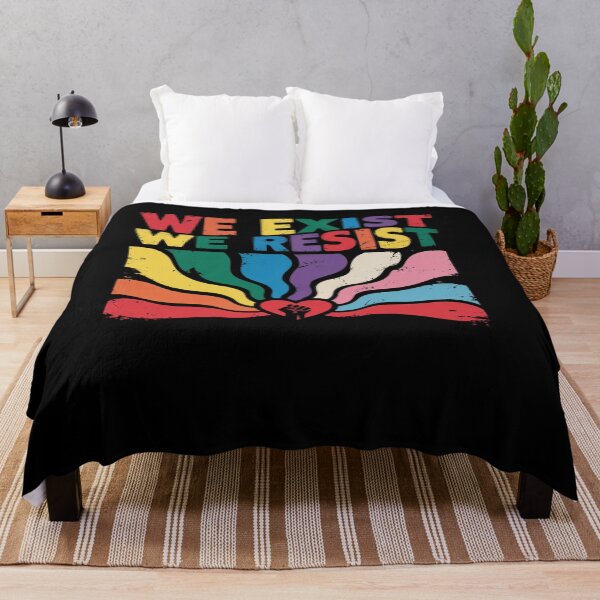 Item preview, We Exist We Resist LGBT Flag Pride Anti Trump Boho Flower designed and sold by Nekusa.