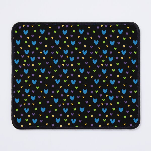 Item preview, Bold Black Heart with Neon Mini Hearts Seamless Pattern designed and sold by larissa-myrie.