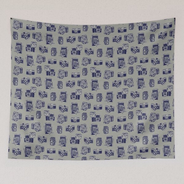 Item preview, Vintage Cameras / Retro Photography in Blue/Warm Gray designed and sold by somecallmebeth.