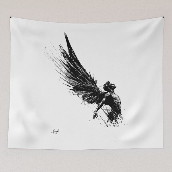 Item preview, Wings of the Forsaken, A4, ink on paper, 2025 designed and sold by oanaunciuleanu.