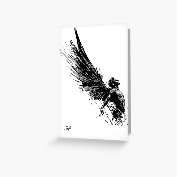 Item preview, Wings of the Forsaken, A4, ink on paper, 2025 designed and sold by oanaunciuleanu.