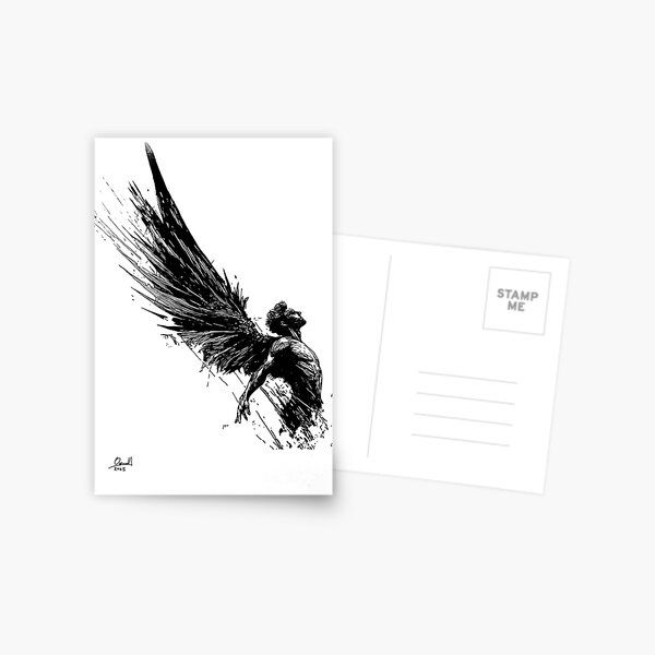 Item preview, Wings of the Forsaken, A4, ink on paper, 2025 designed and sold by oanaunciuleanu.