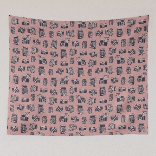 Item preview, Vintage Cameras / Retro Photography in Pink and Navy Blue designed and sold by somecallmebeth.
