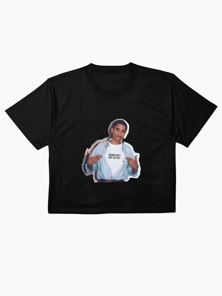 Thumbnail 2 von 4, Boxy T-Shirt, Obama Meme Frauen schulden dir nichts Shirt Aufkleber designt und verkauft von isadroz.