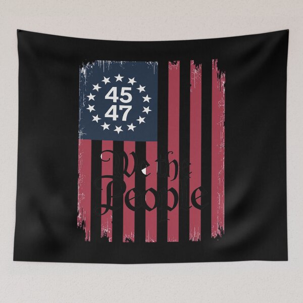 Item preview, We The People Distressed Retro Flag 45 47 Trump Supporter designed and sold by Nekusa.