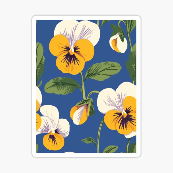Item preview, Bold Yellow Pansy Pattern designed and sold by junkydotcom.