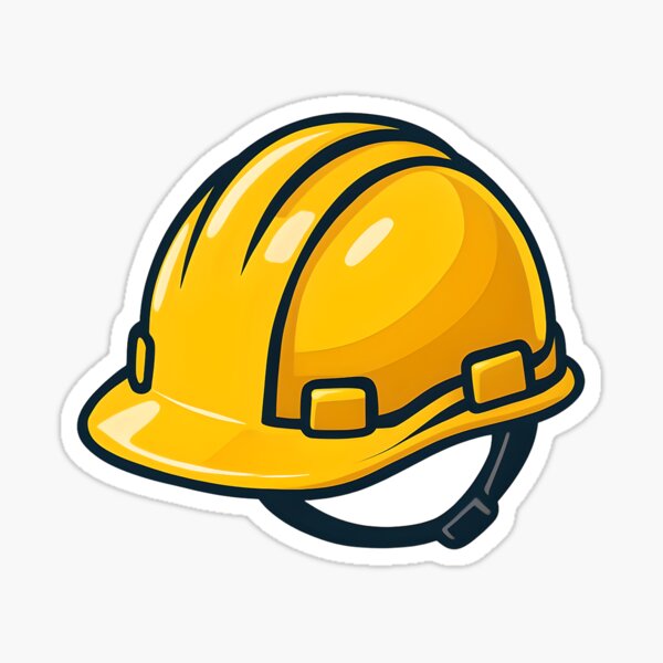 Item preview, Yellow Construction Hard Hat - Safety Gear designed and sold by StickerWey.