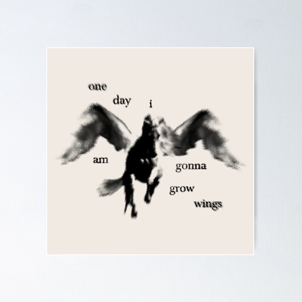 Item preview, one day i am gonna grow wings let down radiohead lyrics pegasus horse with wings ok computer album designed and sold by Kyna Arts.