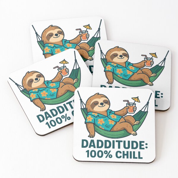Item preview, Dadditude: Chill Sloth Father's Day Art designed and sold by dessertcruzing.