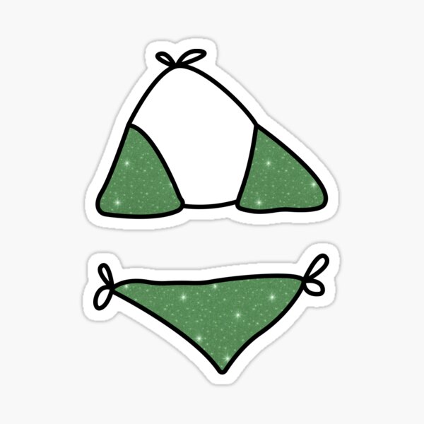 Aperçu de l'œuvre Bikini à paillettes vertes et noires créée et vendue par reka-designs.
