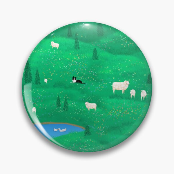 Item preview, Sheep and Border Collie Meadows designed and sold by SSSowers.