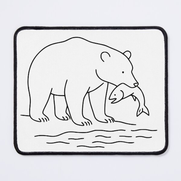 Item preview, Bear with salmon designed and sold by nkhookysun.