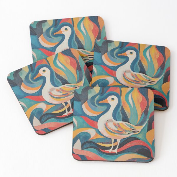 Item preview, Folk Art Inspired Albatross design with Colorful Orphist Patterns. designed and sold by HEMRO.