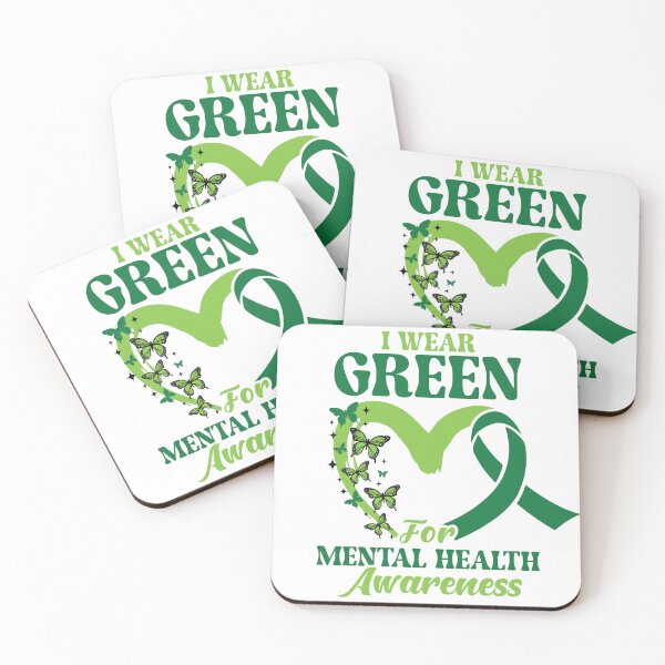 Item preview, I Wear Green For Mental Awareness, Butterfly Green Ribbon designed and sold by GPODdesign.