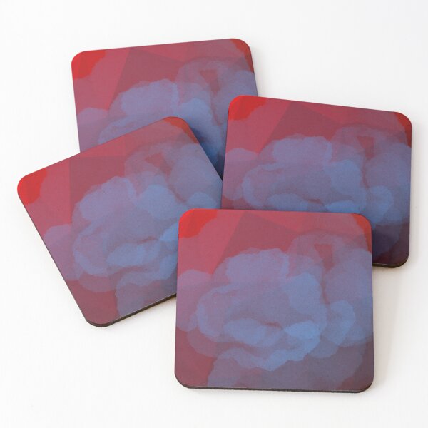 Item preview, Red Faceted Heart with Blue Smoke Overlay designed and sold by larissa-myrie.