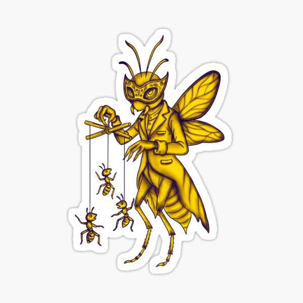 Item preview, Yellow Circus Wasp Puppeteer designed and sold by feralcircus.