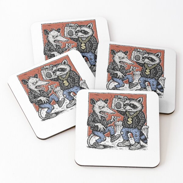 Item preview, Urban Critter Beats Shirt – Raccoon & Opossum Alley Jam designed and sold by Tabu Touch.