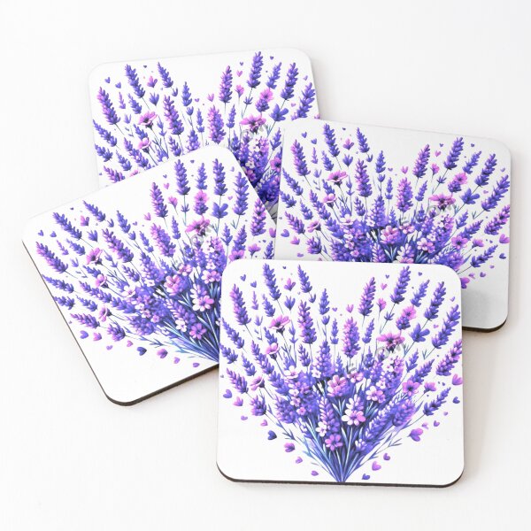 Item preview, beautiful handrawn of lavender flower heart design designed and sold by NivyasArtistry.