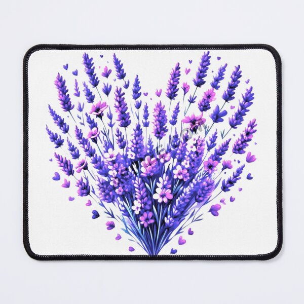 Item preview, beautiful handrawn of lavender flower heart design designed and sold by NivyasArtistry.
